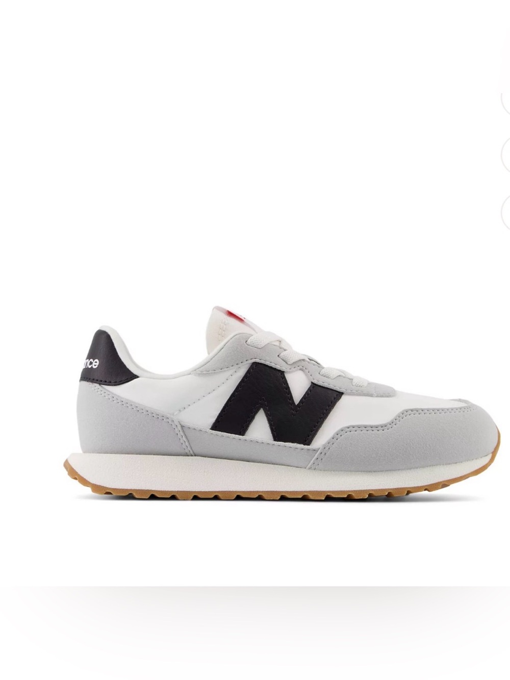 New Balance Kids' White, Gray & Black Retro Sneaker